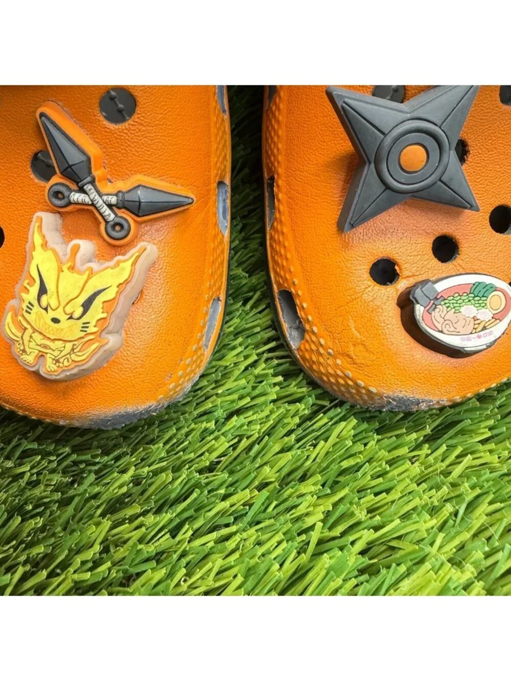 Crocs Classic Clog x Naruto Shippuden Boys Size 13C Orange Beach Outdoor Sandals